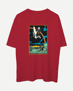 Gökkuşağı Engeli Oversize Tişört