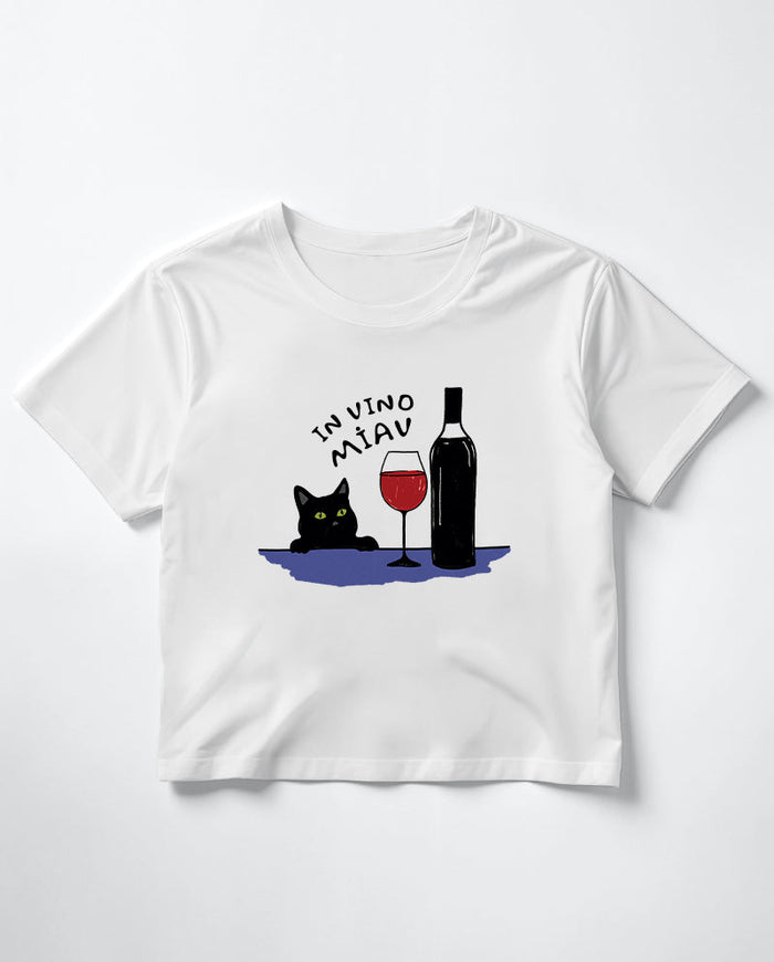 In Vino Miav Crop Tişört