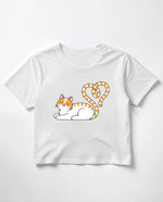 Kalpli Kedi Crop Tişört