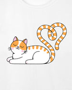 Kalpli Kedi Geniş Yaka Tişört