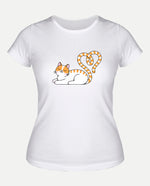 Kalpli Kedi Kadın Tişört