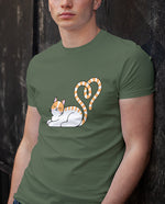 Kalpli Kedi Erkek Tişört