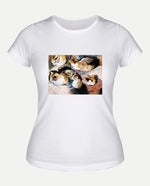 Kedi Çalışması Kadın Tişört