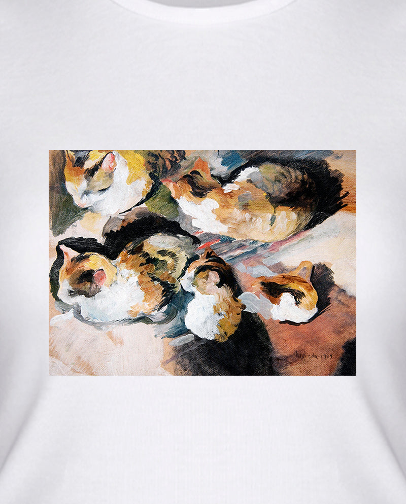 Kedi Çalışması Kadın Tişört