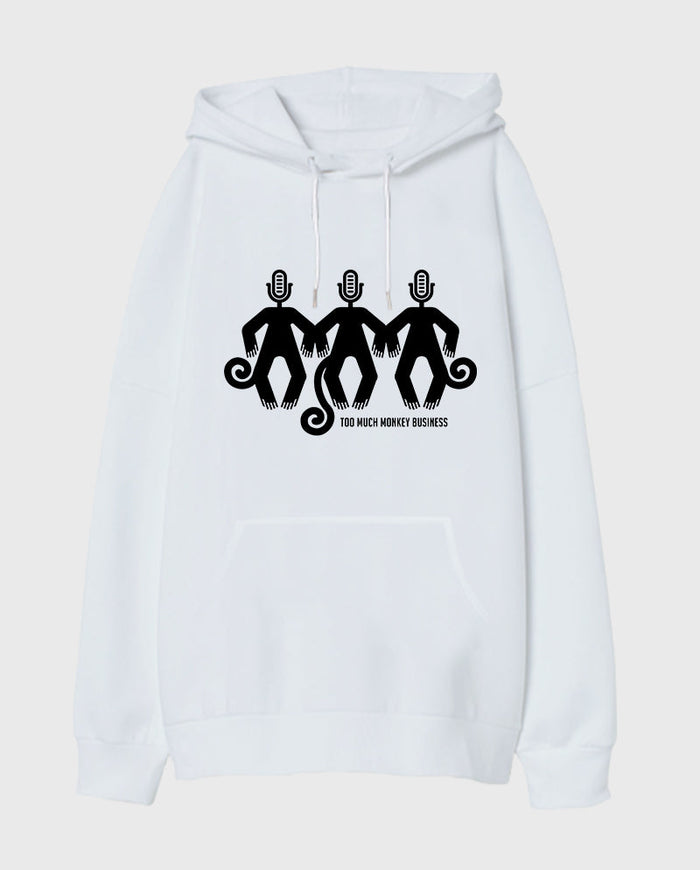 Monkey Business Oversize Unisex Kapüşonlu Sweatshirt