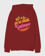 Mücadeleye devam Oversize Unisex Kapüşonlu Sweatshirt