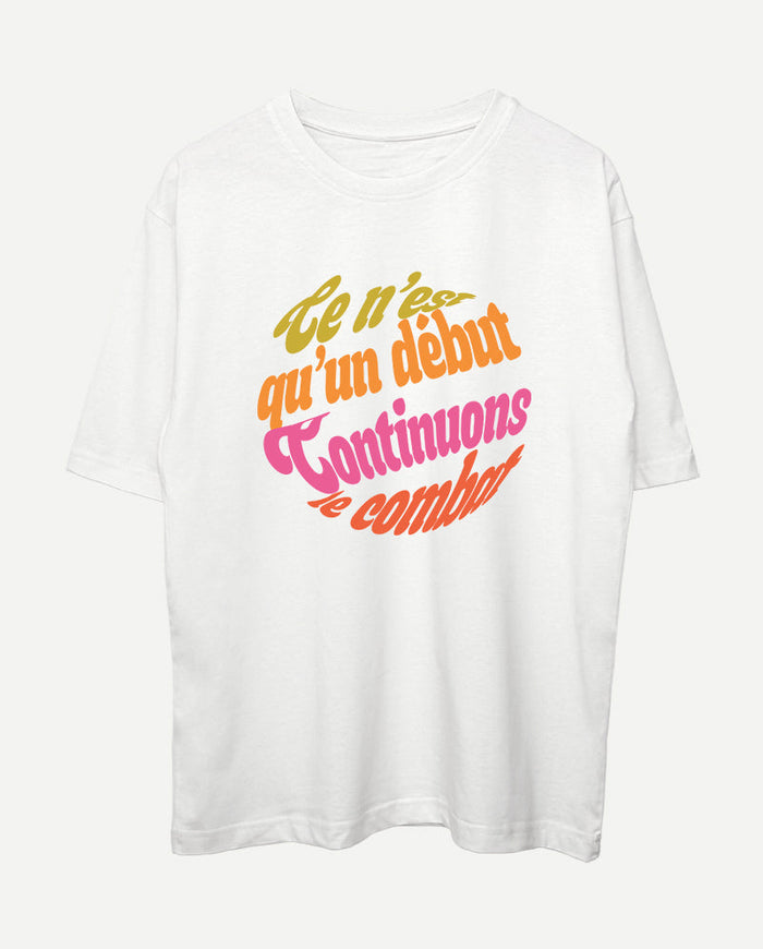 Mücadeleye devam Oversize Tişört