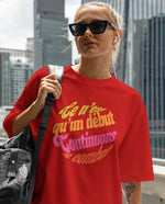 Mücadeleye devam Oversize Tişört