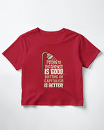 Sh*tting on capitalism Crop Tişört