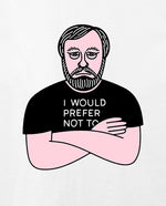 Zizek’in tercihi Geniş Yaka Tişört