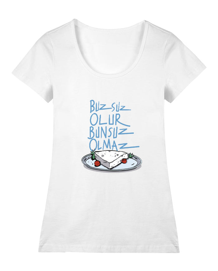 Buzsuz Olur, Bunsuz Olmaz Geniş Yaka Tişört