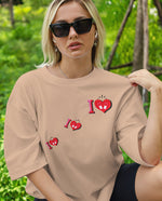 Çok Kalp Oversize Tişört