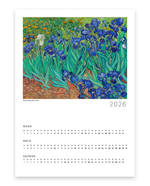 Van Gogh - Süsenler 2026 Nisan - Mayıs - Haziran Takvimi, Poster