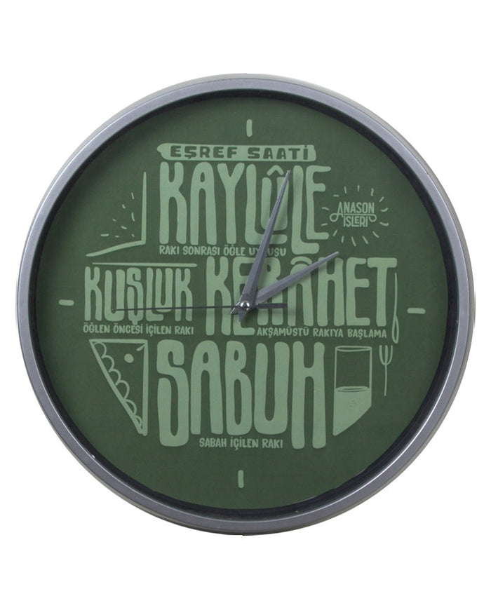 N72.Eşref Saati 29x29 cm Yeşil