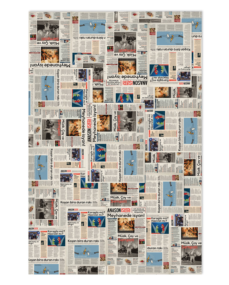 Gazete, Dikdörtgen Masa Örtüsü (140x220)