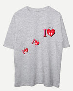 Çok Kalp Oversize Tişört